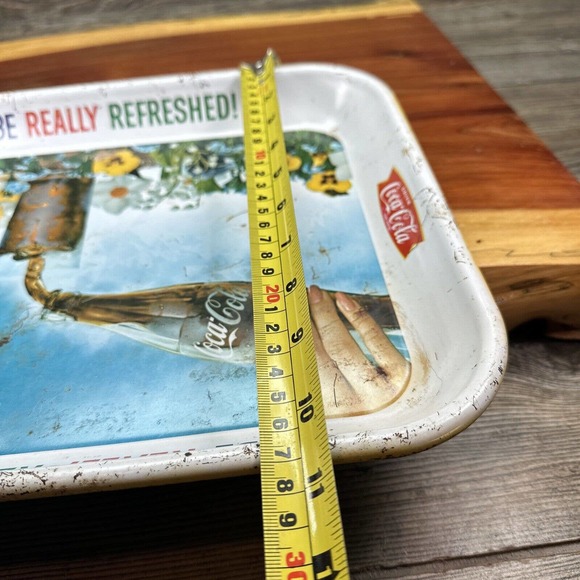 Original Vintage 1960’s Coca Cola‎ "Be Really Refreshed" Metal Serving Tray - Picture 4 of 4
